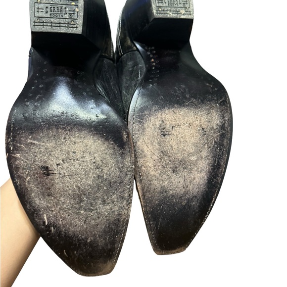 CORRAL WESTERN SNIP TOE DESTRESSED Black/Gray BOOTS Size 10 - Picture 13 of 16